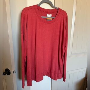 Lucky Brand Dark Orange Pullover Sweater Brand New With Tags Size XXL Extra Soft